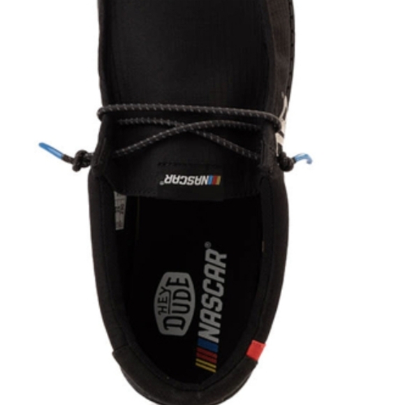 Mens HEYDUDE x Nascar® Wally Slip-On Casual Shoe - Black - Picture 5 of 8